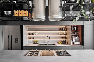 COSTA CONCRETO SIX+ 12mm benchtop, 6mm splashback - In Design International, Better Bathrooms and Kitchens